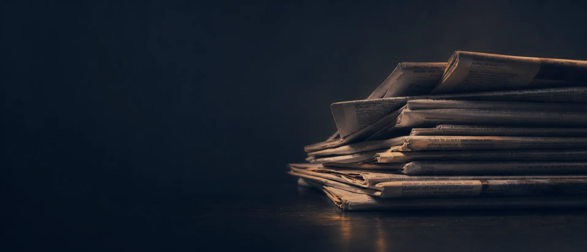 Zeitungsstapel zu Porträts und Interviews mit Privatdetektiv Stefan Dudzus